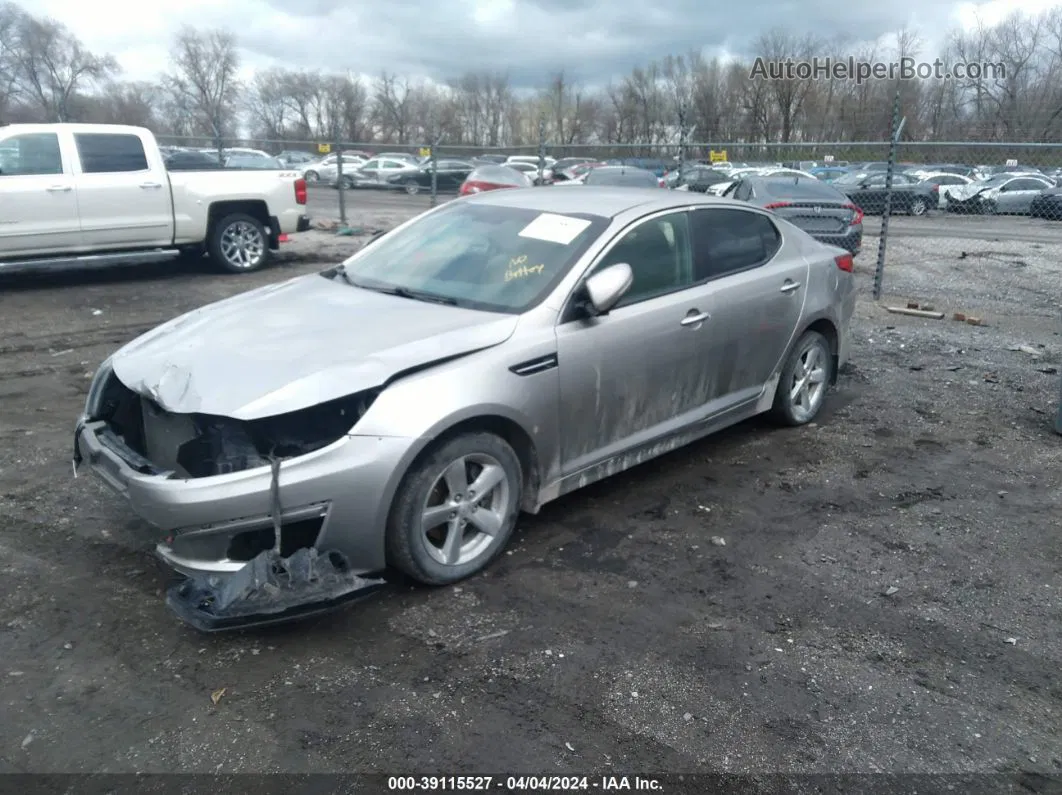 2015 Kia Optima Lx Silver vin: KNAGM4A70F5544609