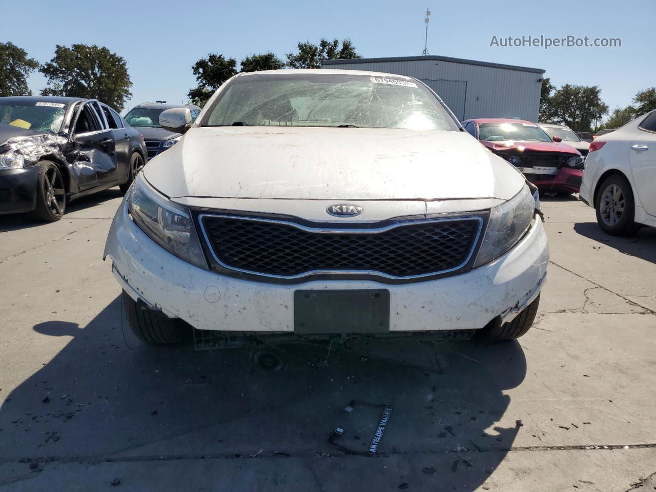 2015 Kia Optima Lx White vin: KNAGM4A70F5558252