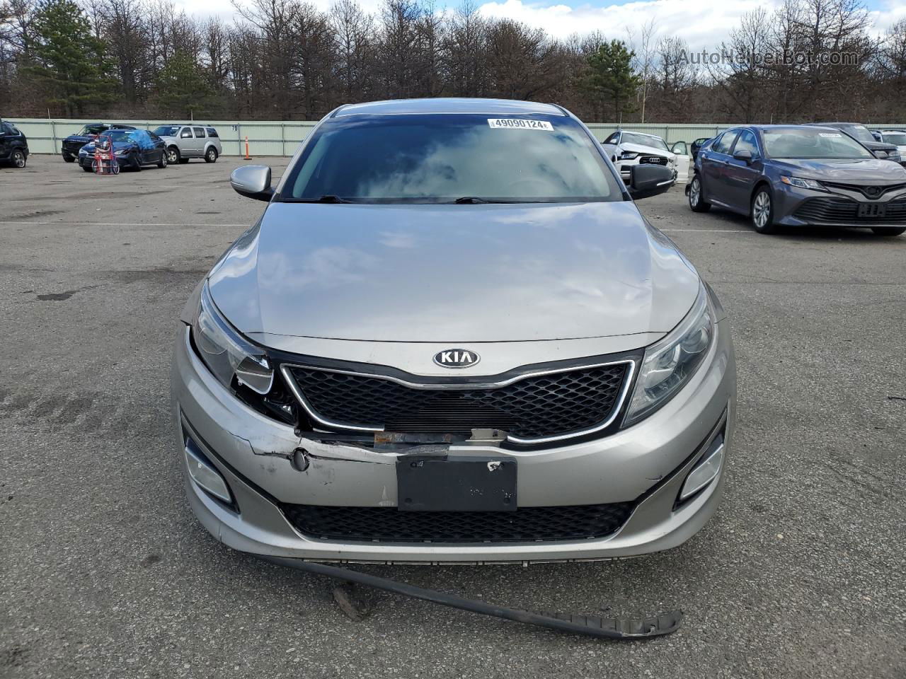 2014 Kia Optima Lx Silver vin: KNAGM4A71E5472883