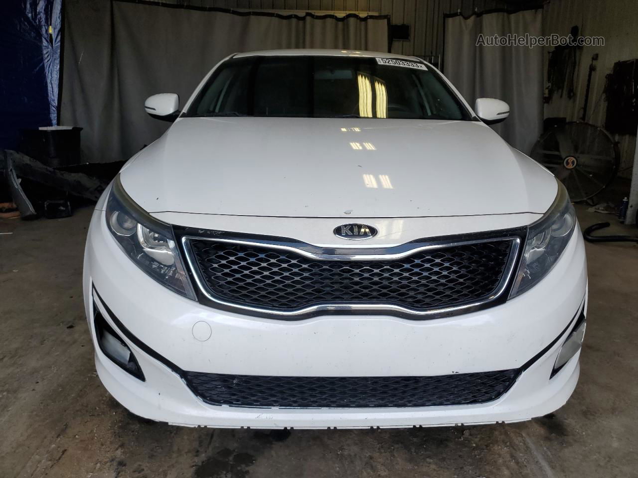 2015 Kia Optima Lx White vin: KNAGM4A71F5566716