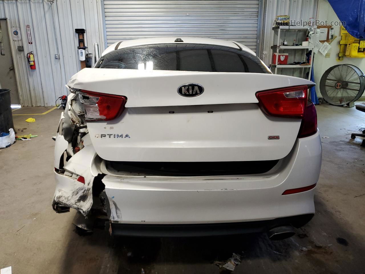 2015 Kia Optima Lx White vin: KNAGM4A71F5566716