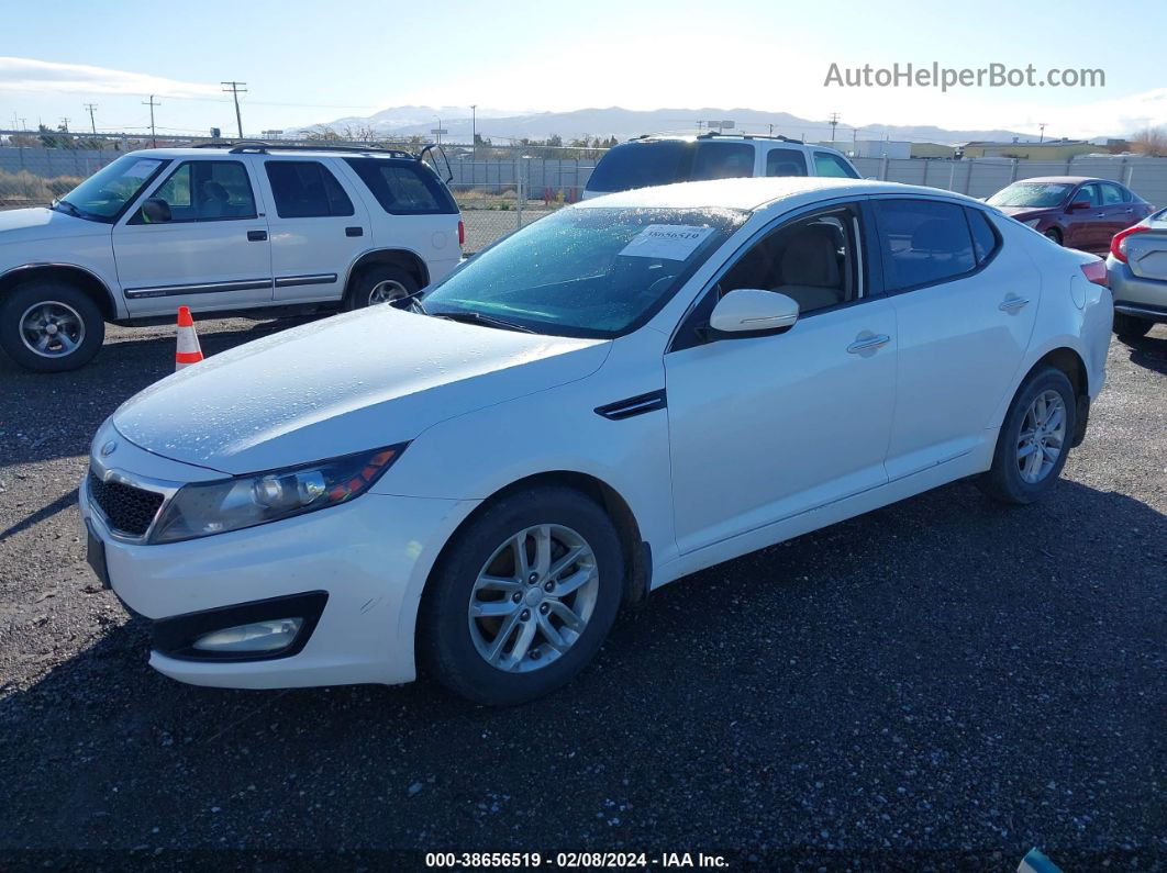 2013 Kia Optima Lx White vin: KNAGM4A72D5414912