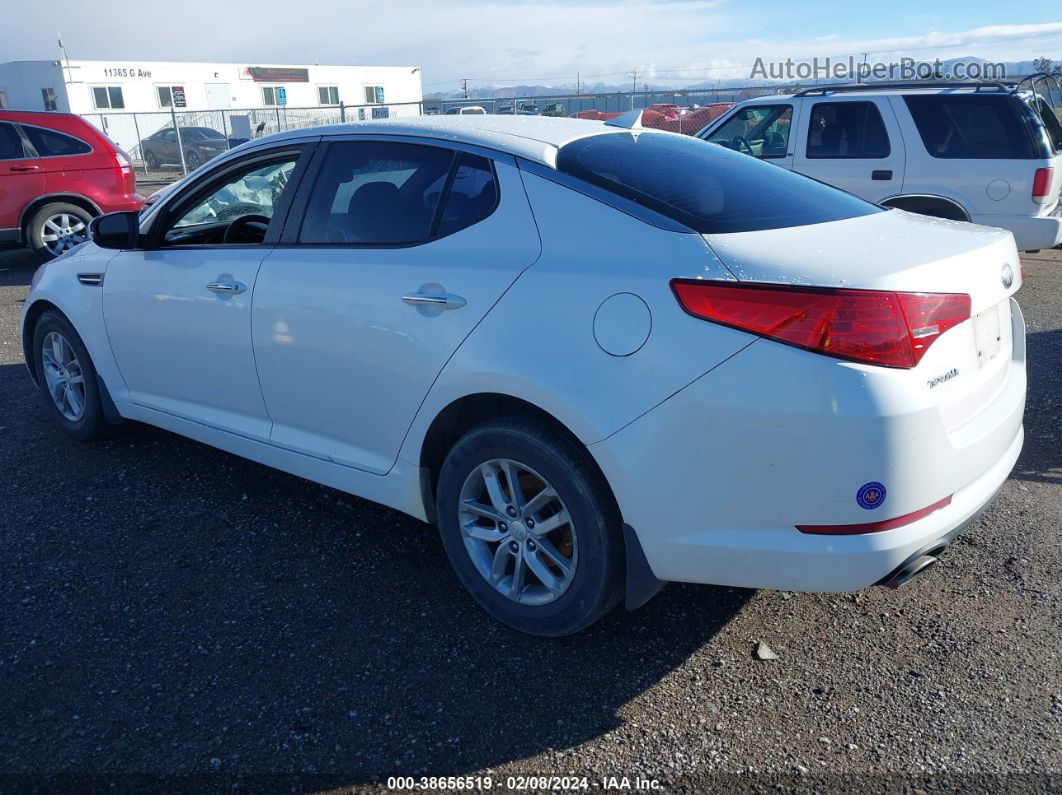 2013 Kia Optima Lx White vin: KNAGM4A72D5414912