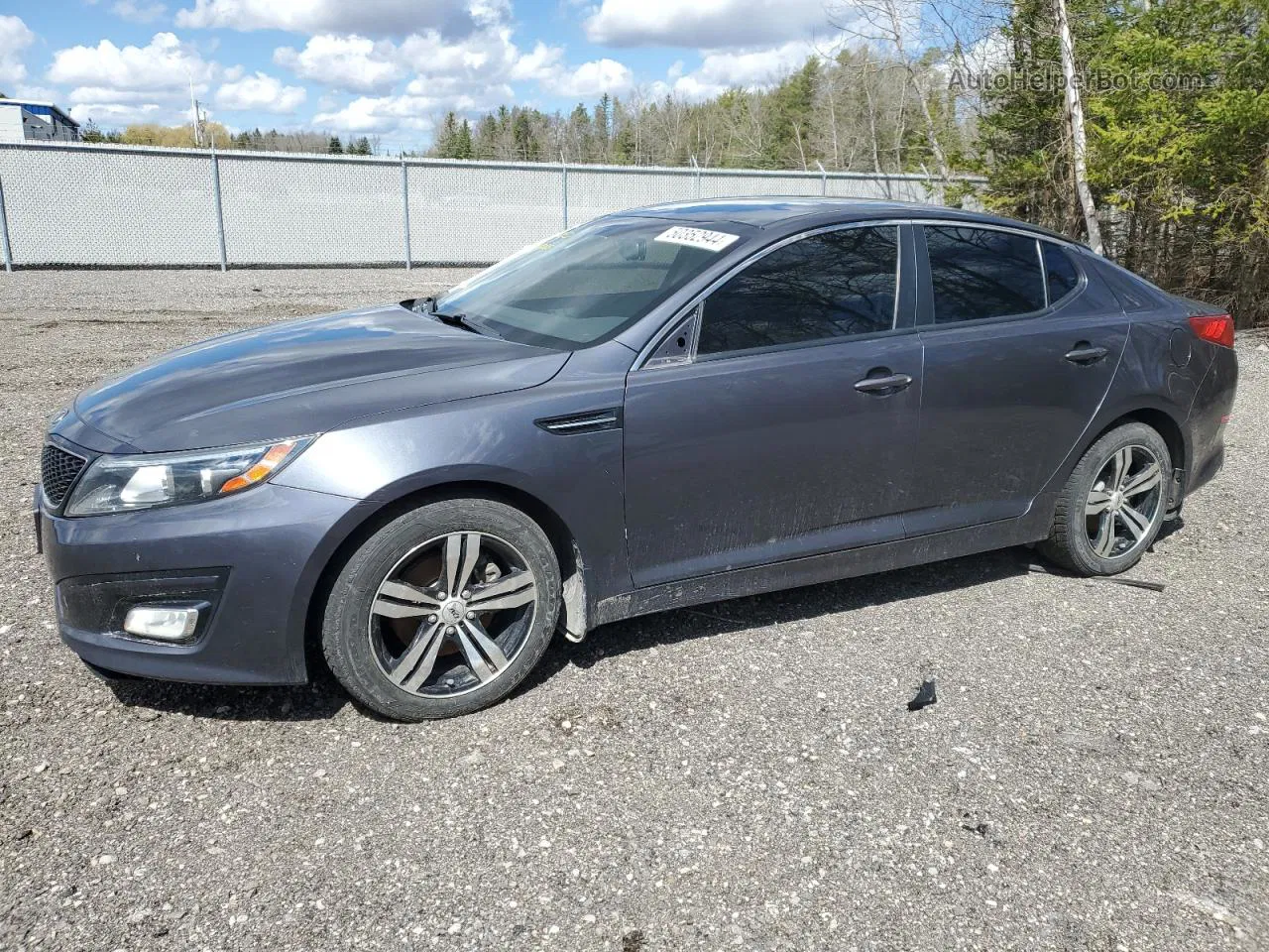 2014 Kia Optima Lx Gray vin: KNAGM4A72E5485352