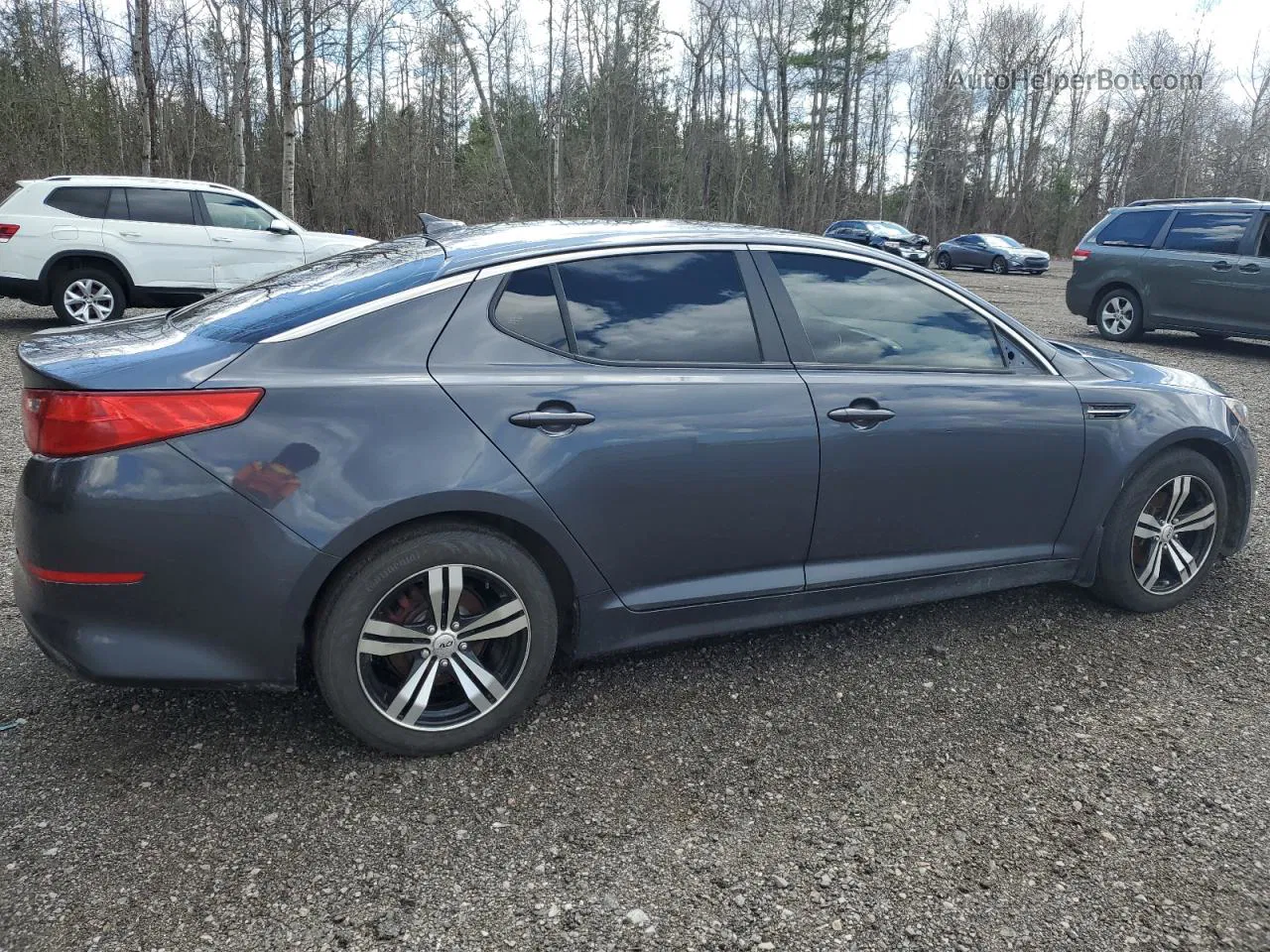 2014 Kia Optima Lx Gray vin: KNAGM4A72E5485352