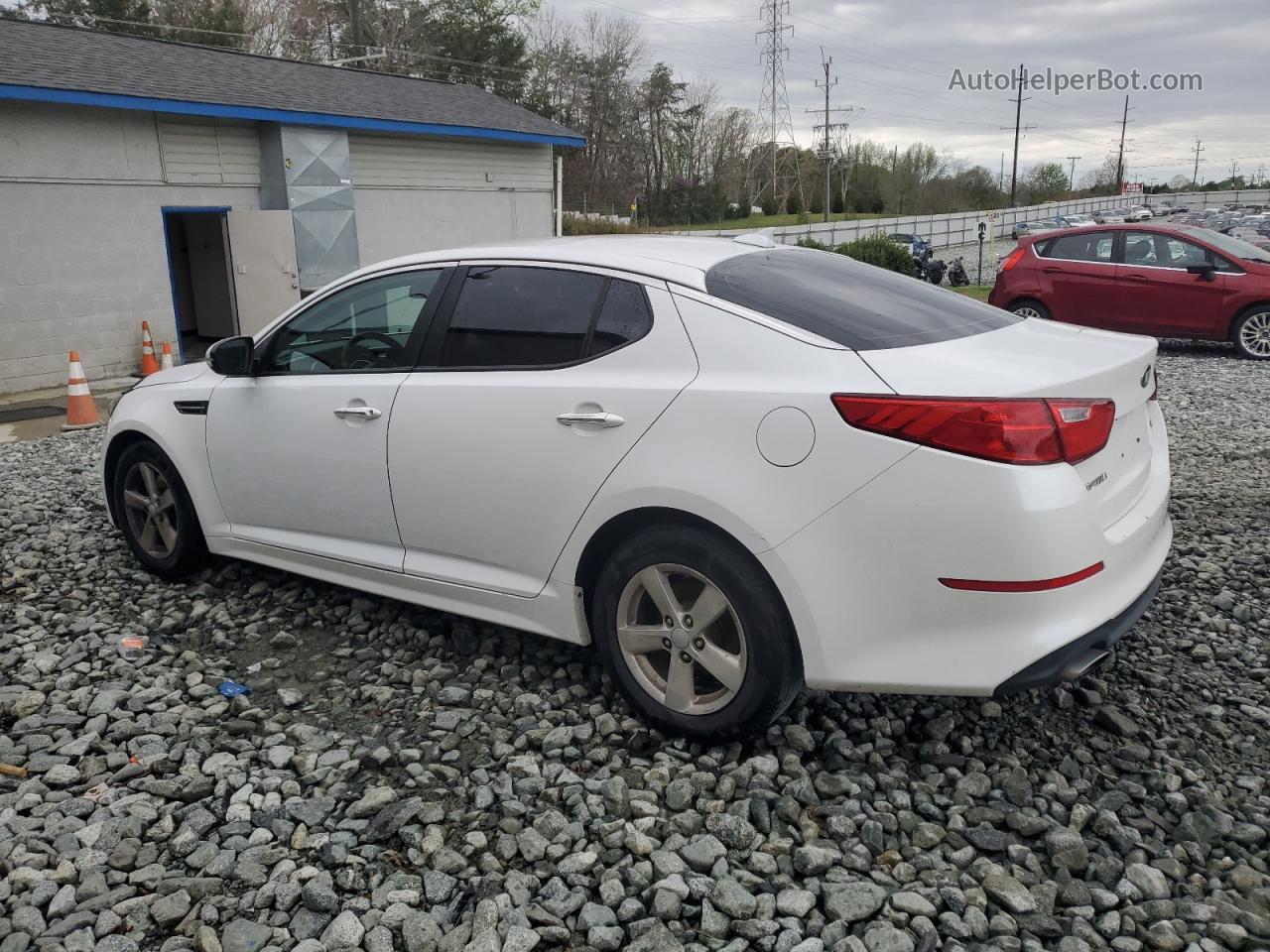 2015 Kia Optima Lx White vin: KNAGM4A72F5576669