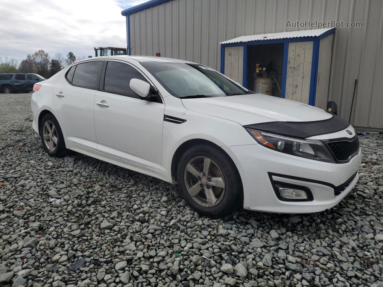 2015 Kia Optima Lx White vin: KNAGM4A72F5576669