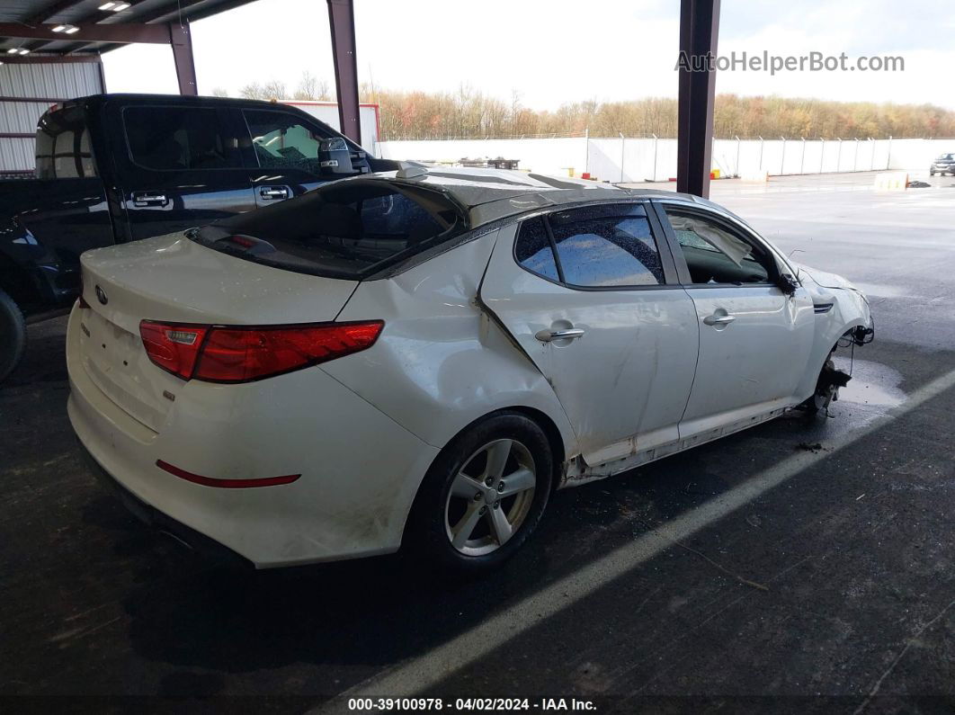 2015 Kia Optima Lx White vin: KNAGM4A72F5579202