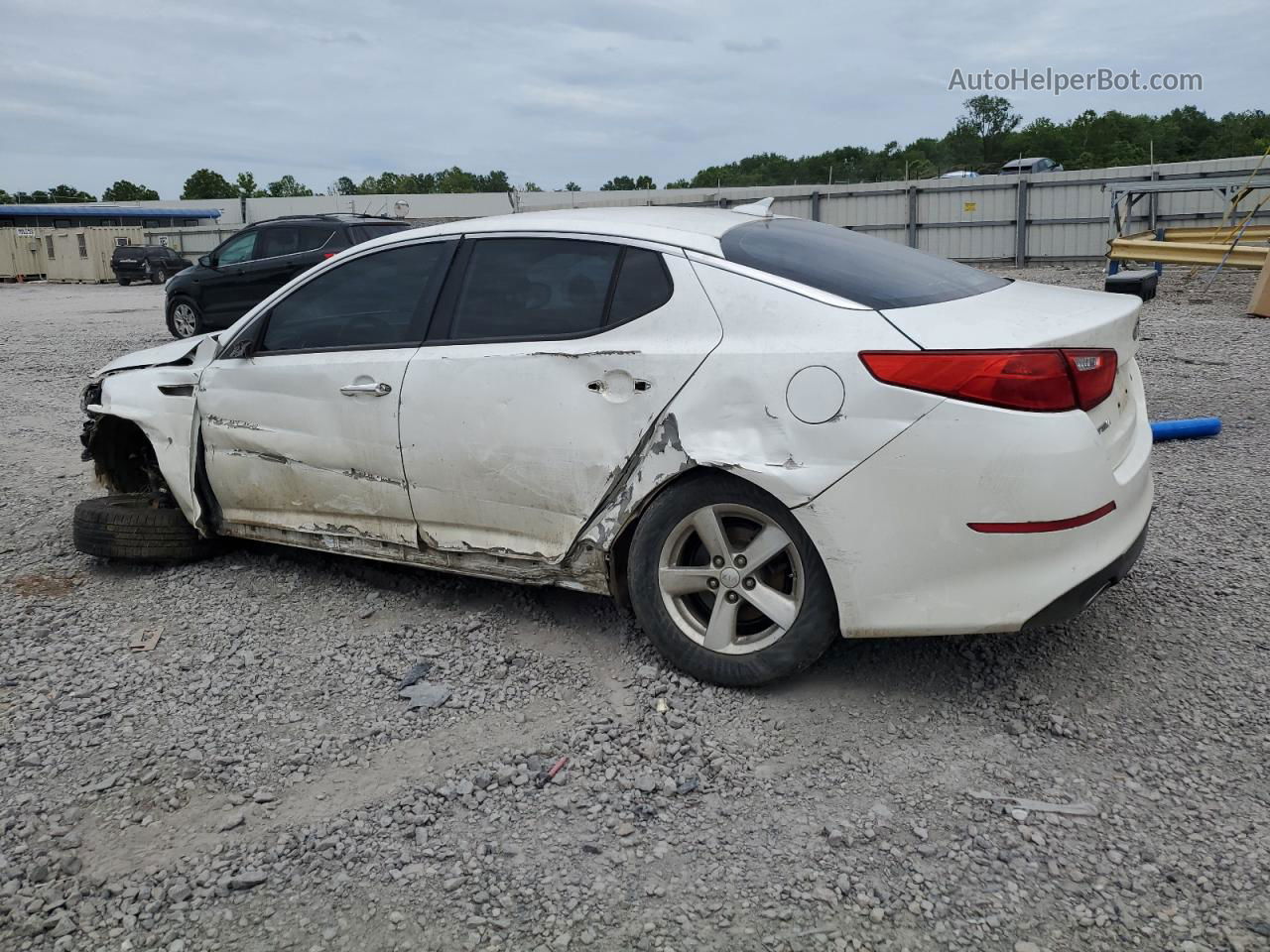 2015 Kia Optima Lx White vin: KNAGM4A72F5645649