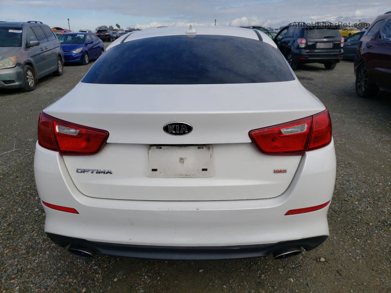 2015 Kia Optima Lx White vin: KNAGM4A72F5664895