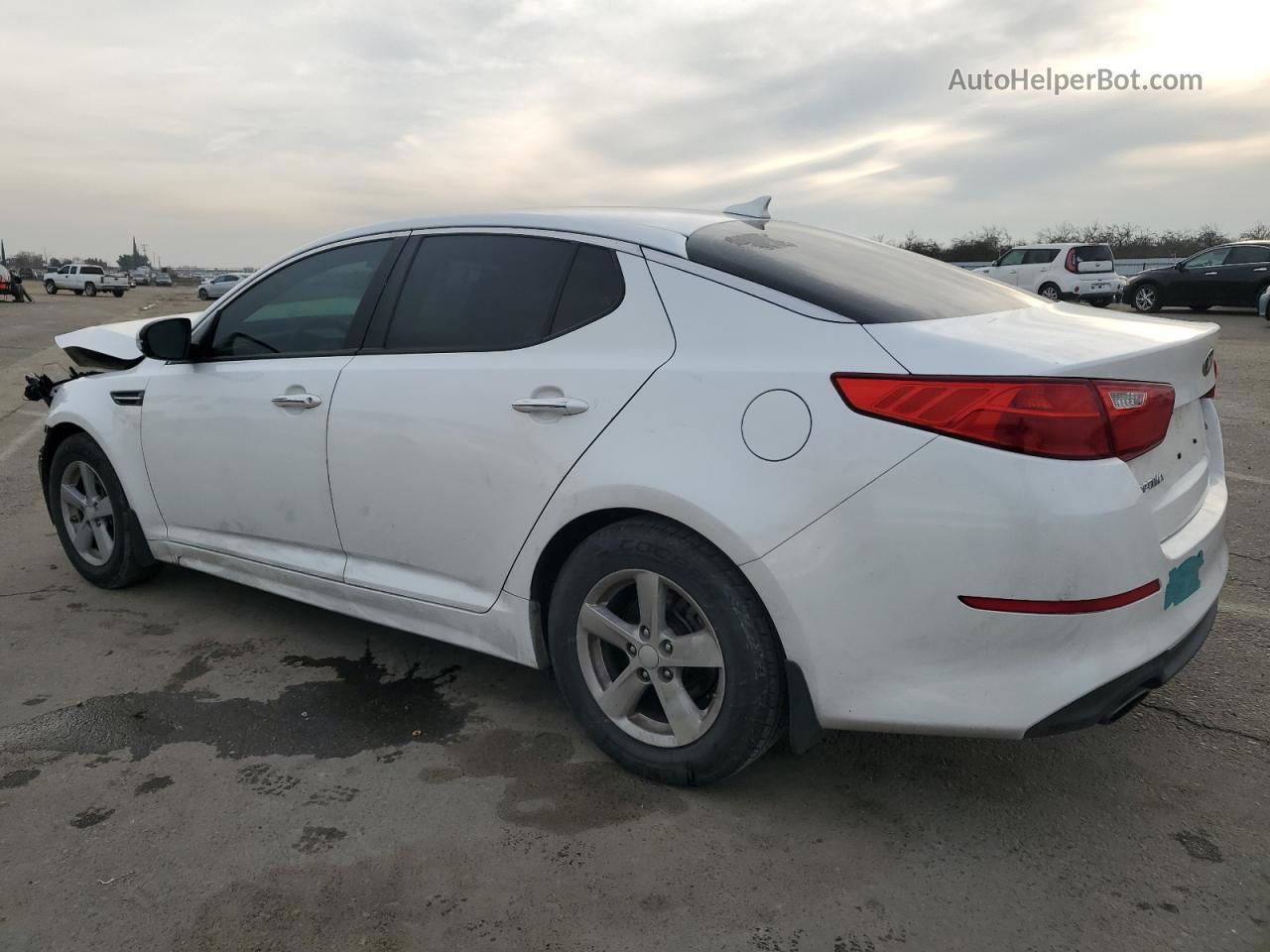 2015 Kia Optima Lx White vin: KNAGM4A72F5665061