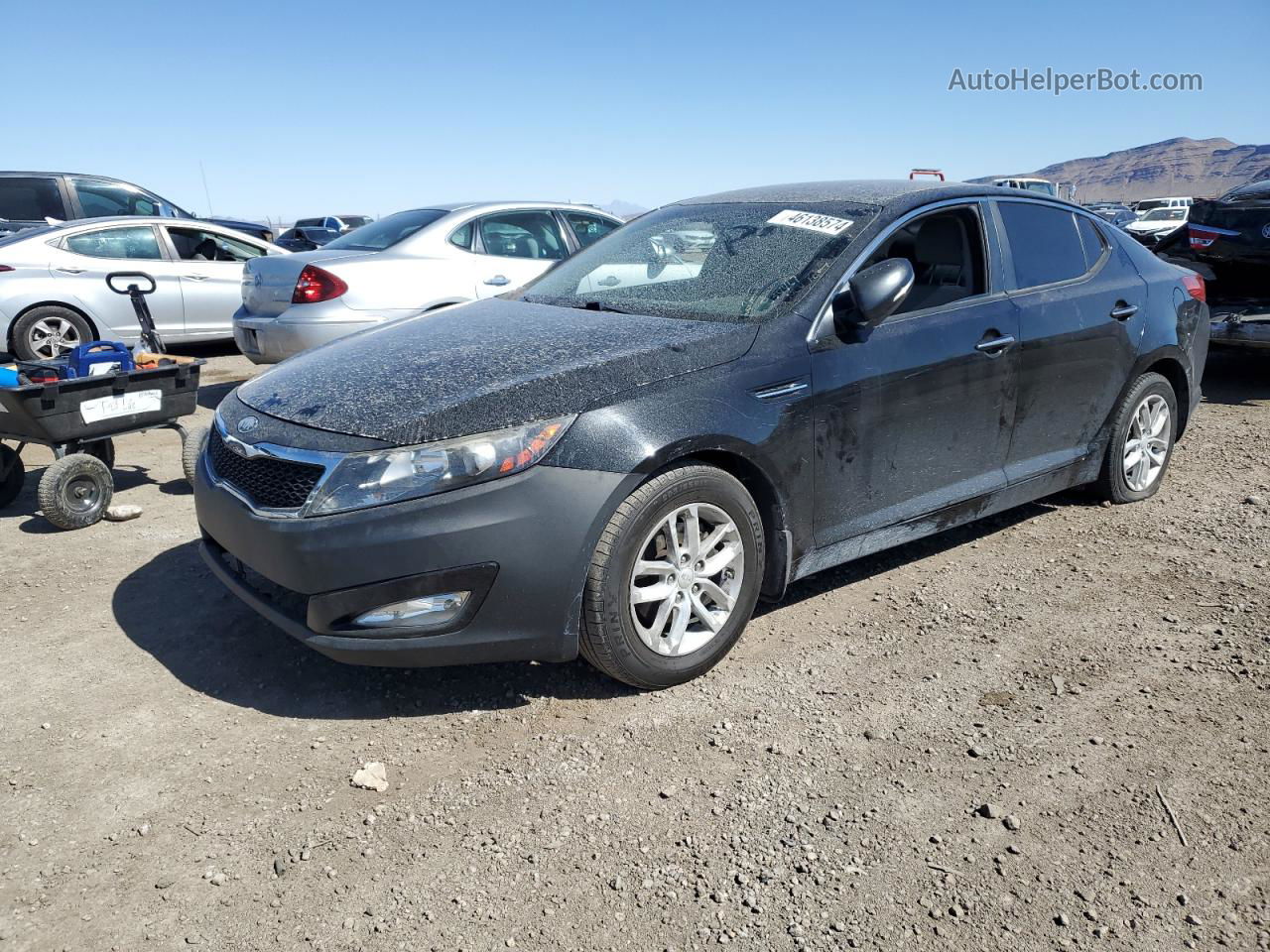 2013 Kia Optima Lx Black vin: KNAGM4A73D5334048