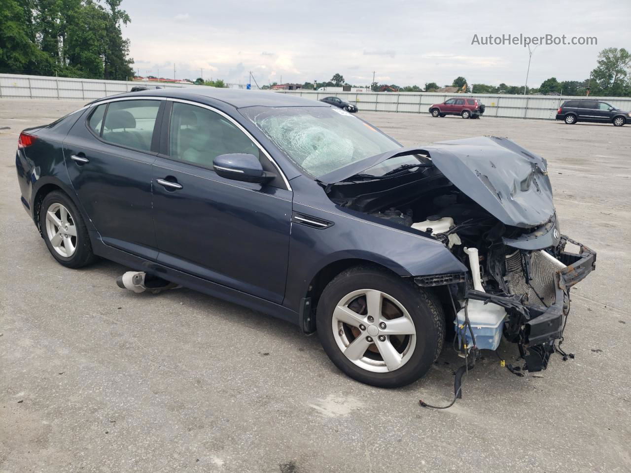 2015 Kia Optima Lx Charcoal vin: KNAGM4A73F5535743