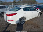 2015 Kia Optima Lx White vin: KNAGM4A73F5652450