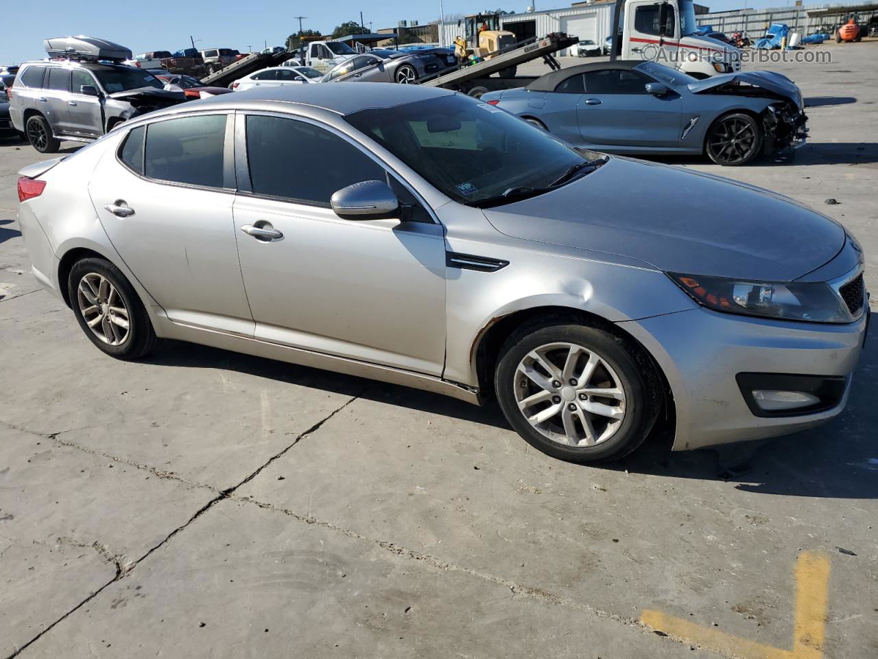 2013 Kia Optima Lx Серебряный vin: KNAGM4A74D5395148