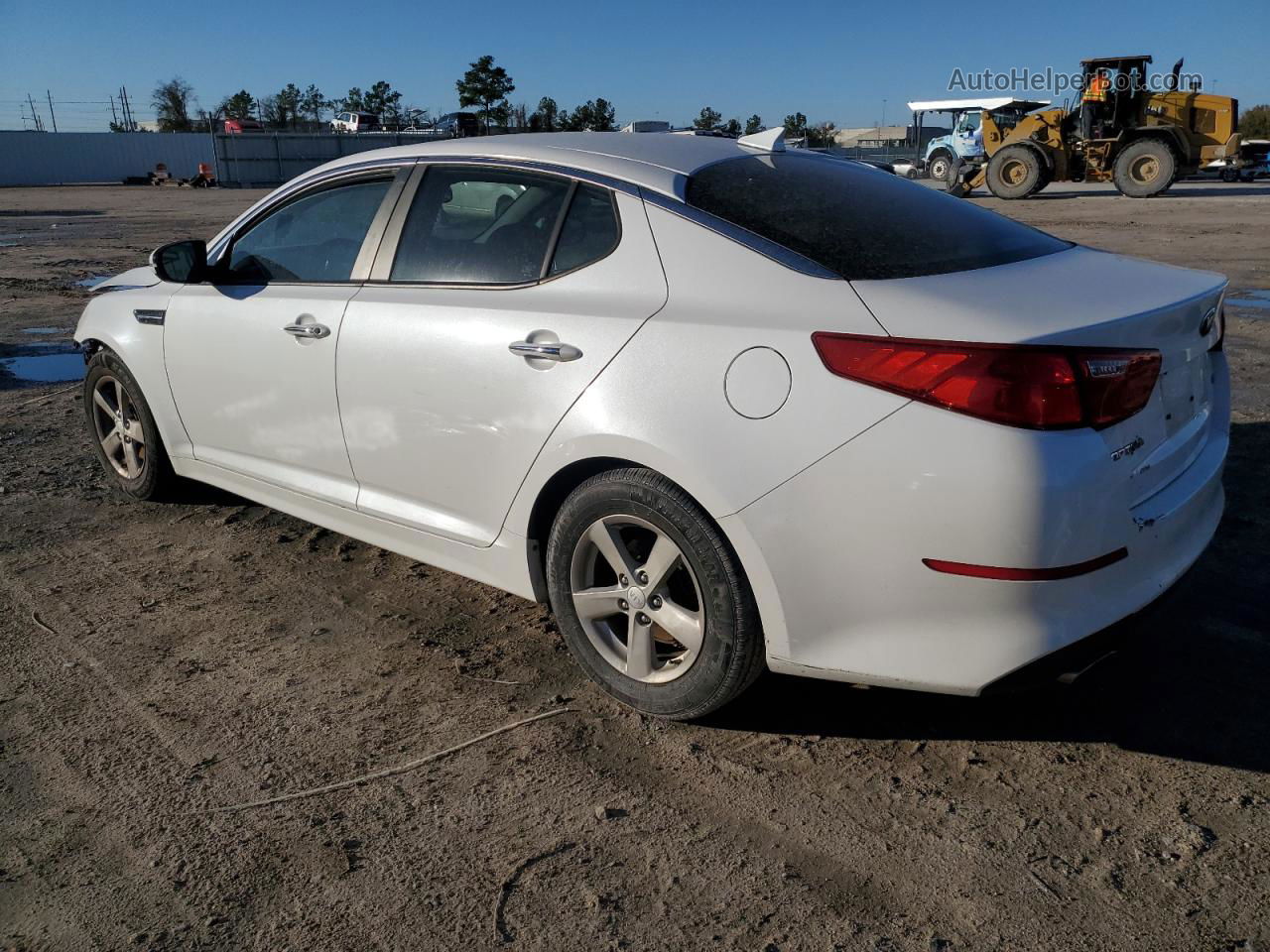 2014 Kia Optima Lx White vin: KNAGM4A74E5455060