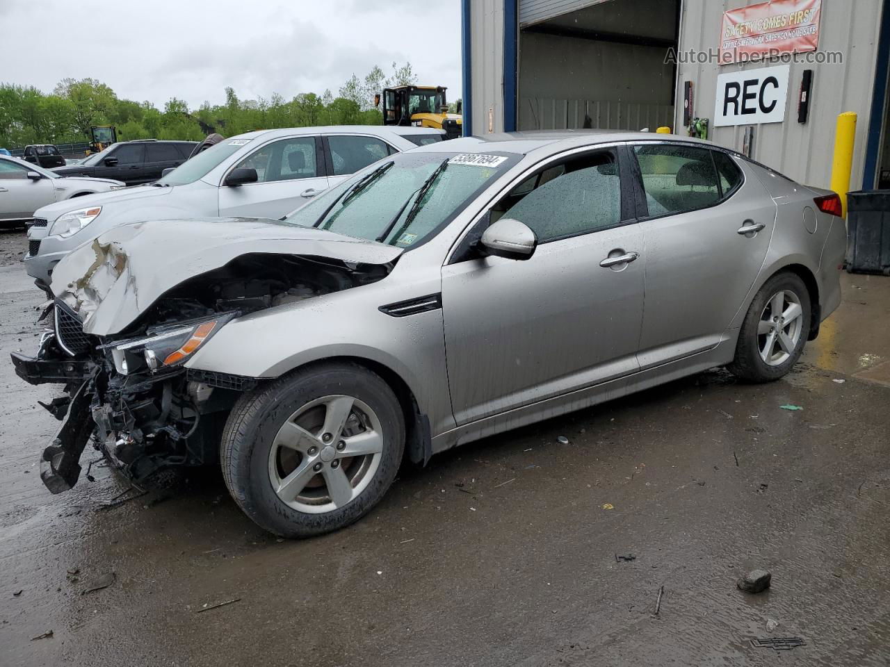 2014 Kia Optima Lx Silver vin: KNAGM4A74E5462588