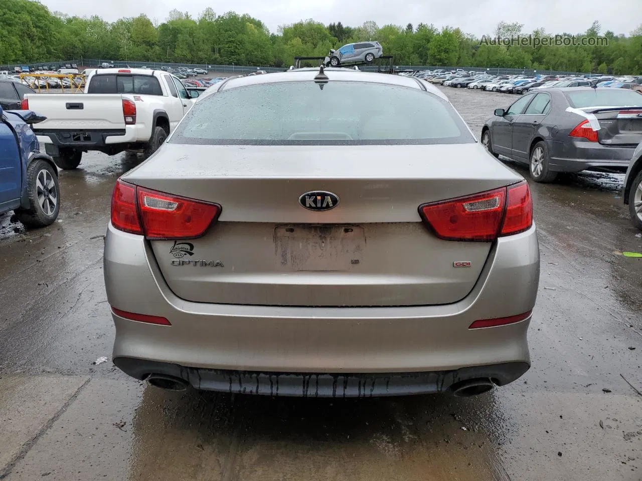 2014 Kia Optima Lx Silver vin: KNAGM4A74E5462588