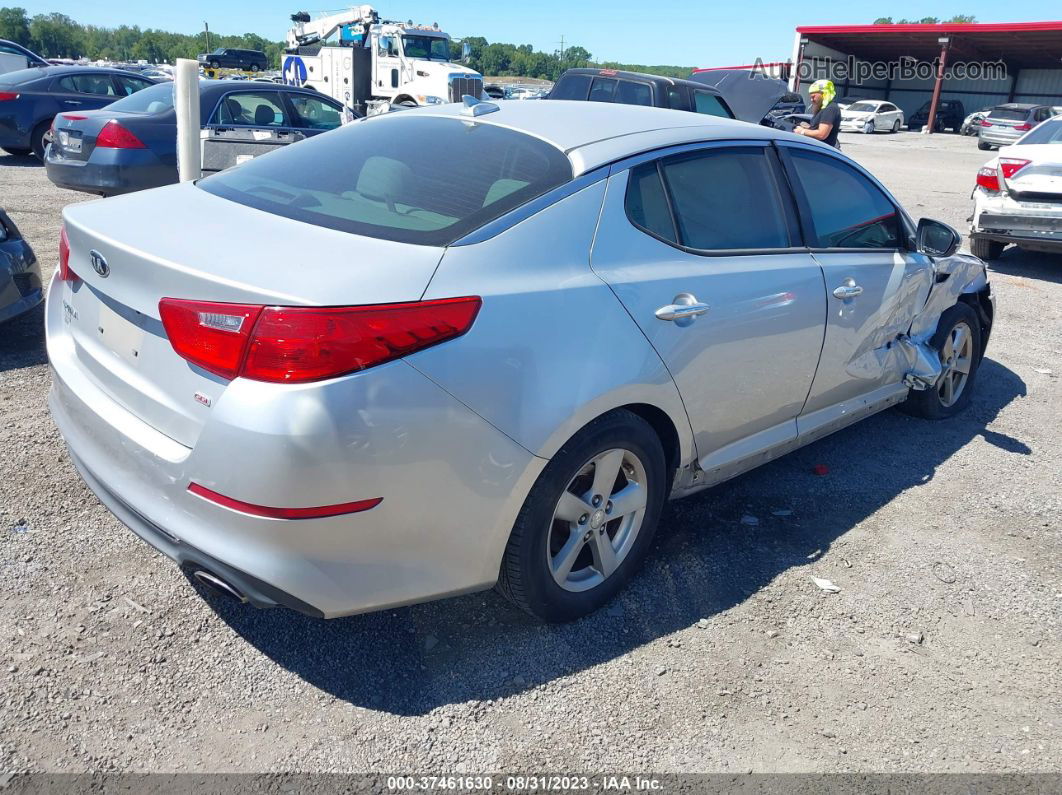 2014 Kia Optima Lx Silver vin: KNAGM4A74E5478547