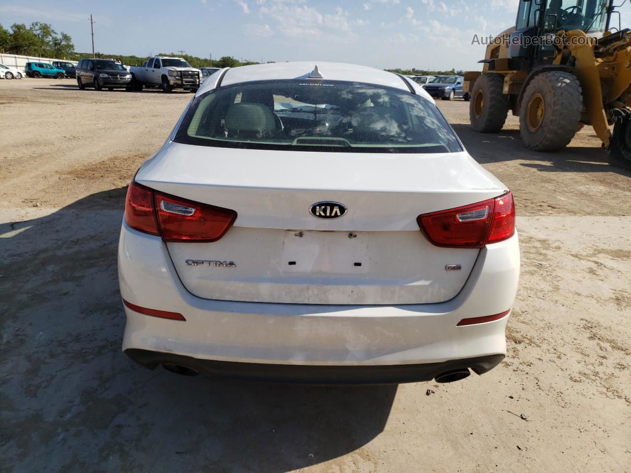 2014 Kia Optima Lx White vin: KNAGM4A74E5507495