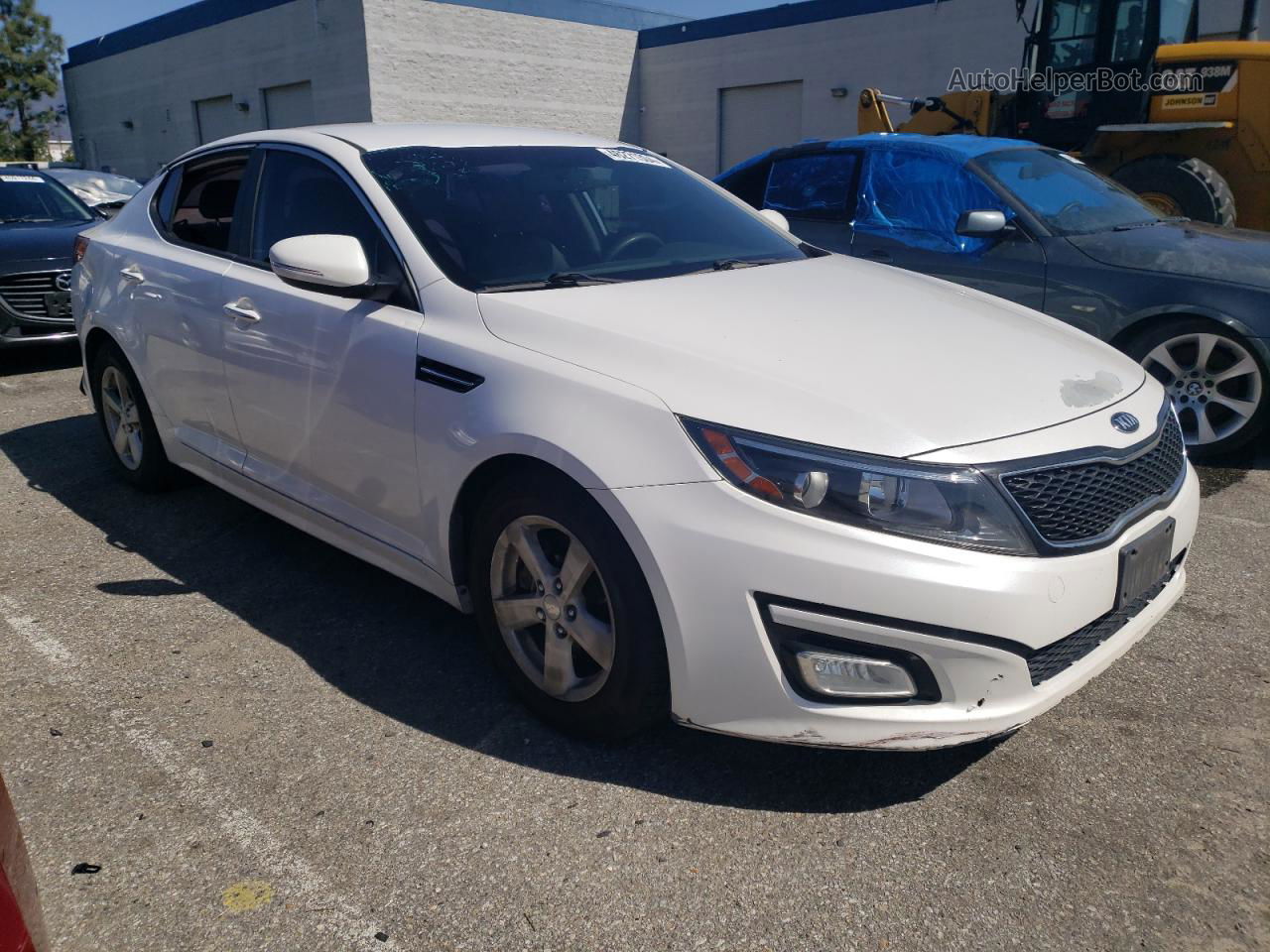 2015 Kia Optima Lx White vin: KNAGM4A74F5529871