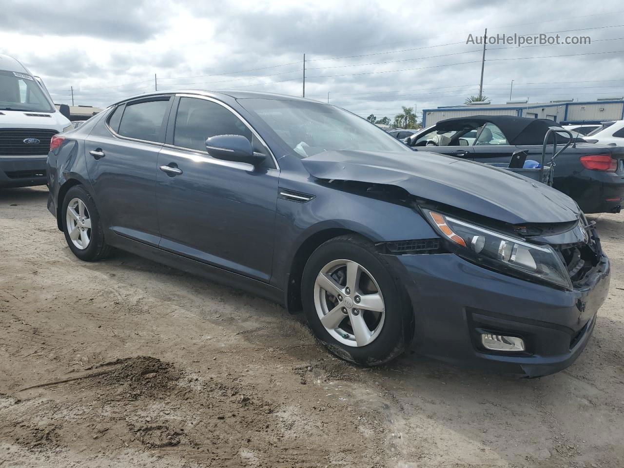 2015 Kia Optima Lx Blue vin: KNAGM4A74F5592419