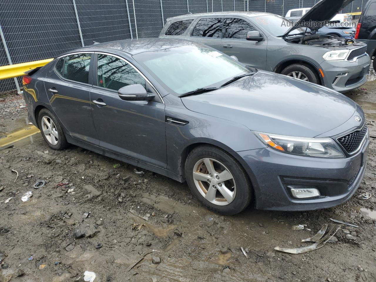 2015 Kia Optima Lx Charcoal vin: KNAGM4A74F5624141