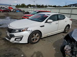 2015 Kia Optima Lx White vin: KNAGM4A74F5649699