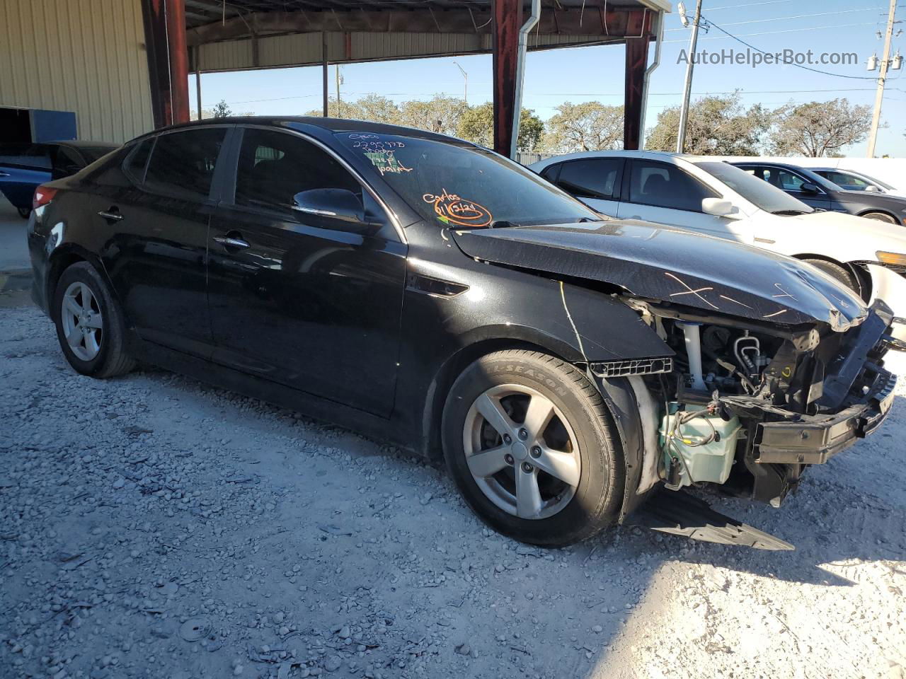 2015 Kia Optima Lx Black vin: KNAGM4A74F5653364