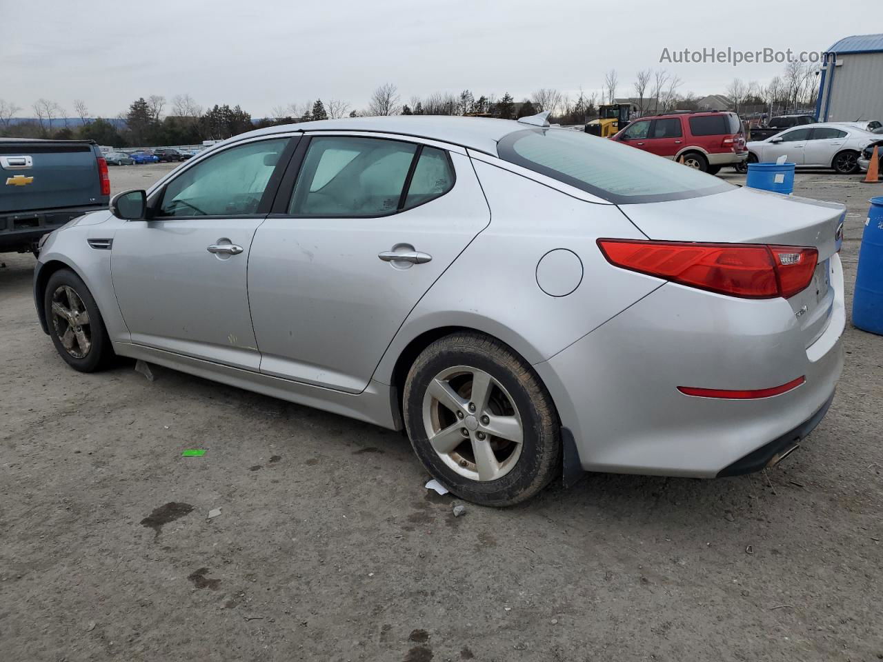 2014 Kia Optima Lx Silver vin: KNAGM4A75E5479349