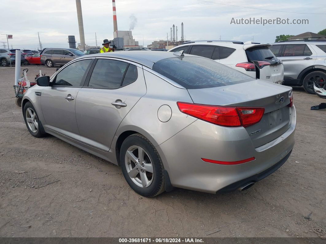 2014 Kia Optima Lx Silver vin: KNAGM4A75E5481327