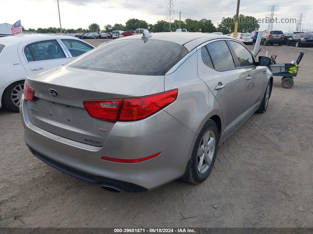 2014 Kia Optima Lx Silver vin: KNAGM4A75E5481327