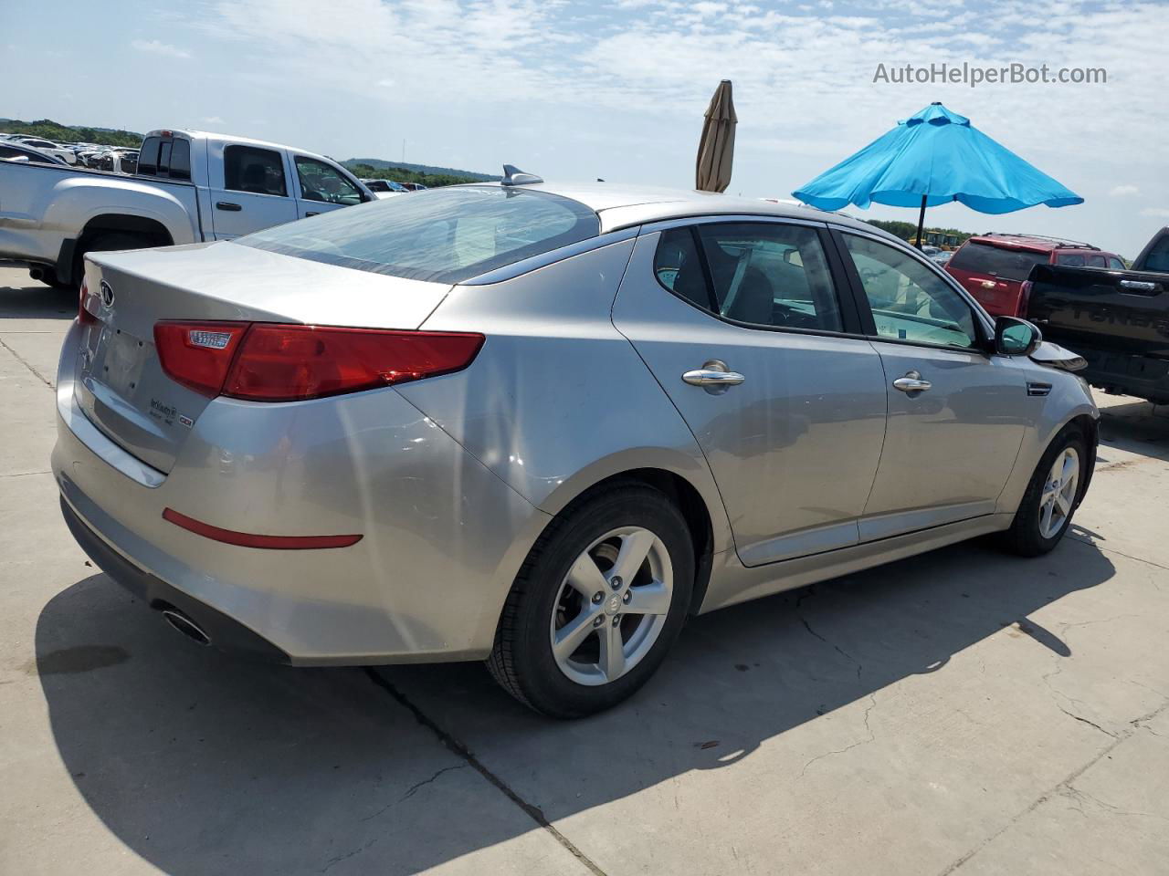 2015 Kia Optima Lx Silver vin: KNAGM4A75F5575970