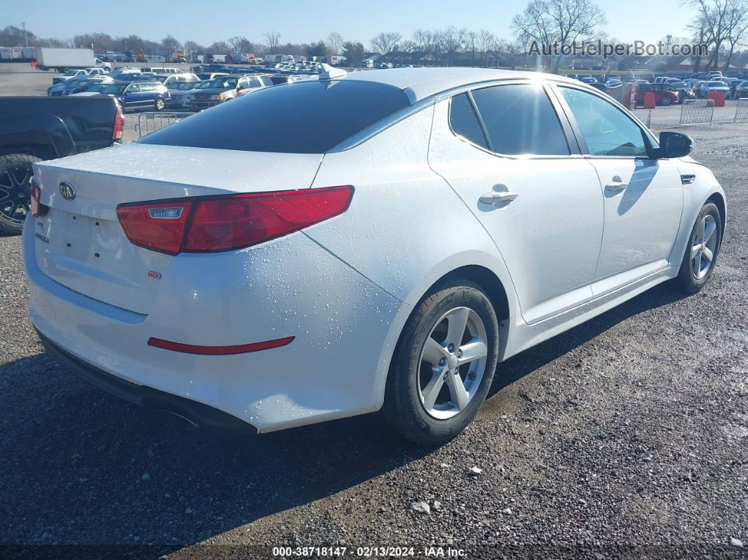 2015 Kia Optima Lx White vin: KNAGM4A75F5623385