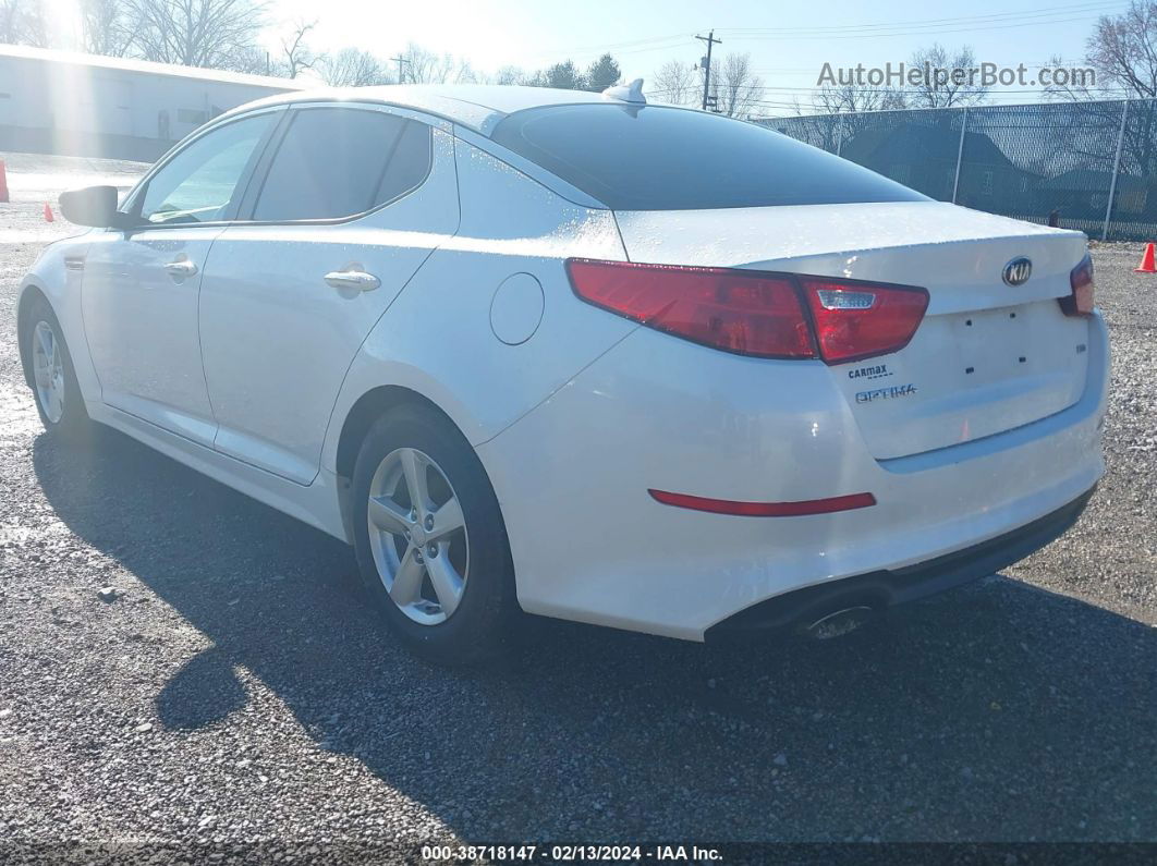 2015 Kia Optima Lx White vin: KNAGM4A75F5623385