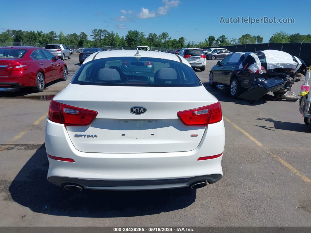 2015 Kia Optima Lx White vin: KNAGM4A75F5646097