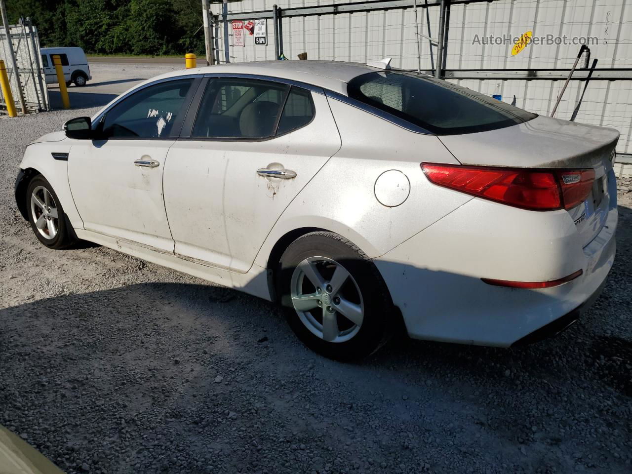 2015 Kia Optima Lx White vin: KNAGM4A75F5658153