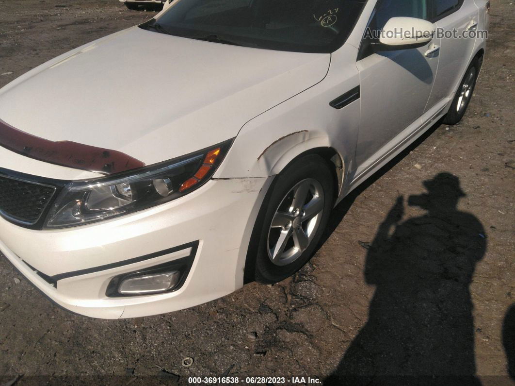 2015 Kia Optima Lx White vin: KNAGM4A75F5661005