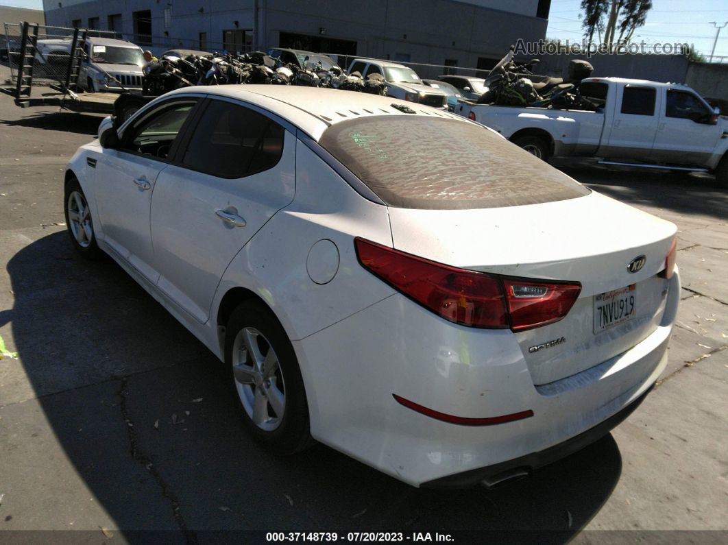 2015 Kia Optima Lx White vin: KNAGM4A75F5665135