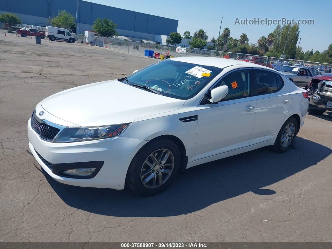 2013 Kia Optima Lx White vin: KNAGM4A76D5352205