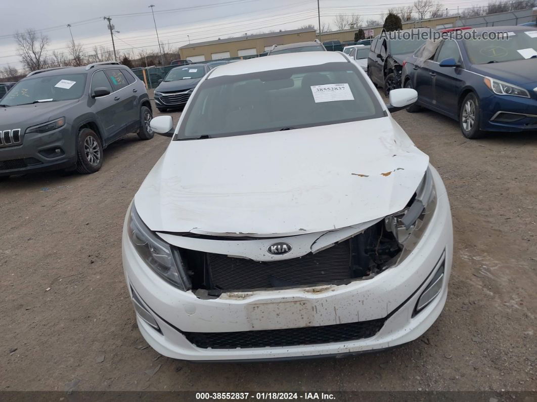 2014 Kia Optima Lx White vin: KNAGM4A76E5462253