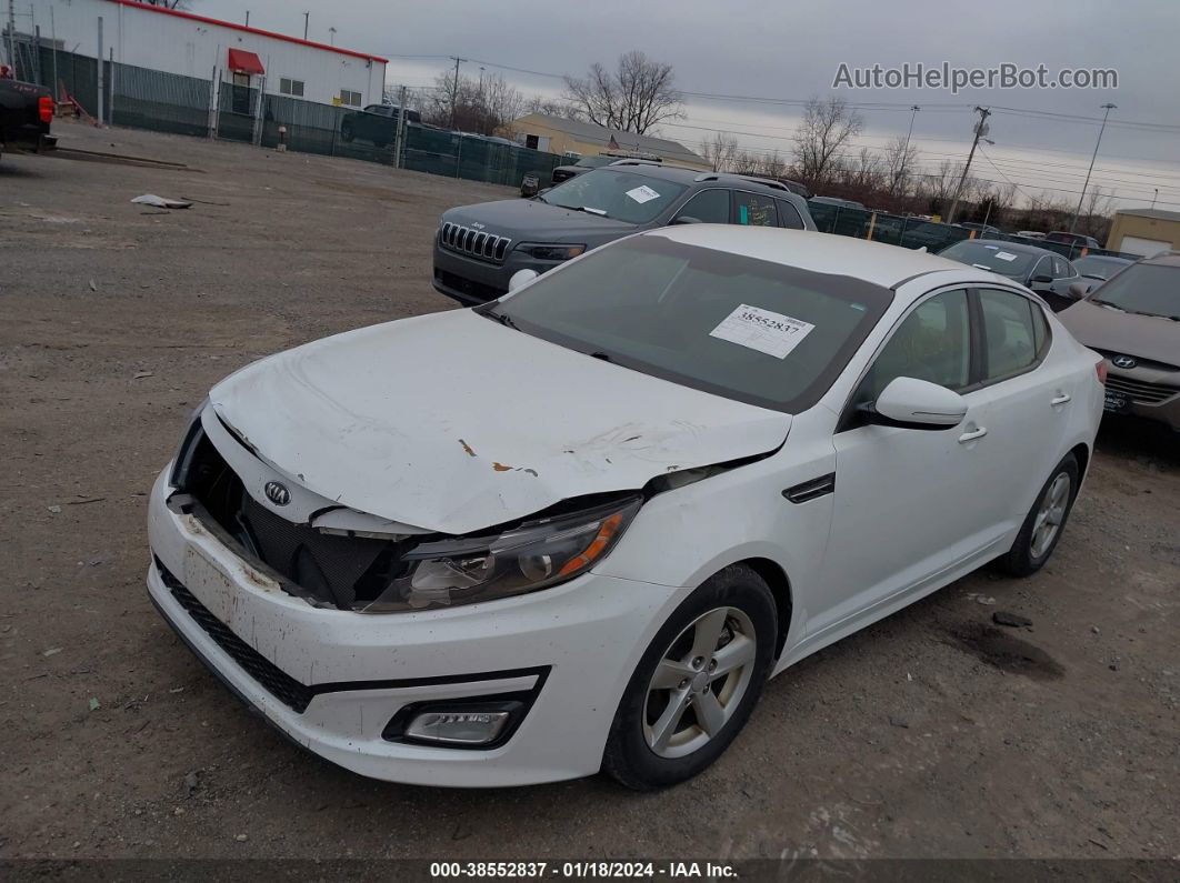 2014 Kia Optima Lx White vin: KNAGM4A76E5462253