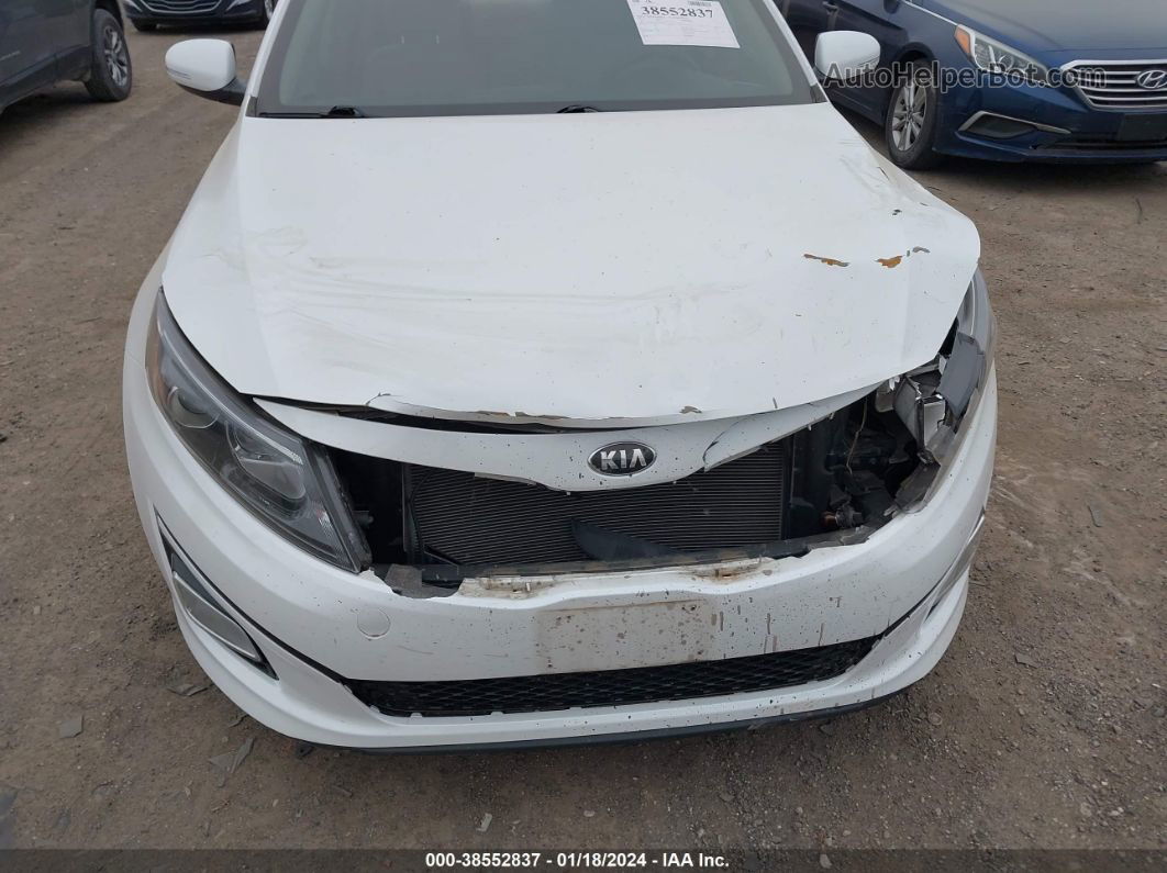 2014 Kia Optima Lx White vin: KNAGM4A76E5462253