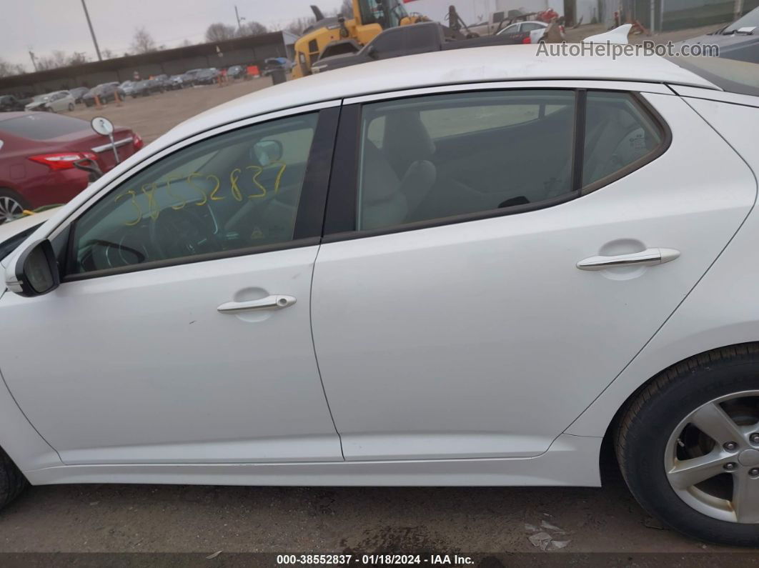 2014 Kia Optima Lx White vin: KNAGM4A76E5462253