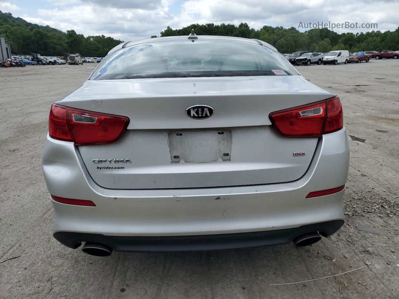 2014 Kia Optima Lx Silver vin: KNAGM4A76E5469347