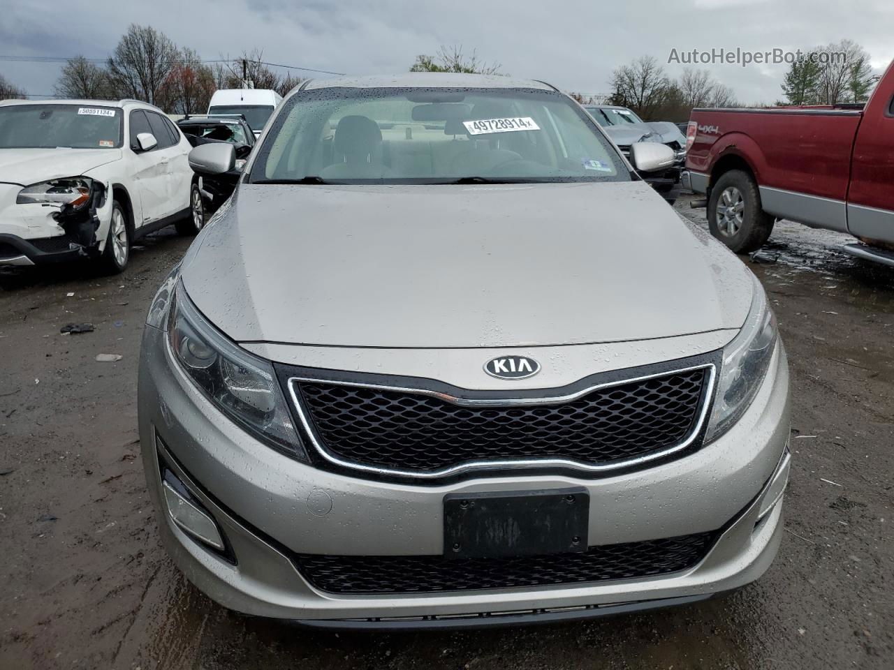 2014 Kia Optima Lx Silver vin: KNAGM4A76E5497858