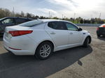 2013 Kia Optima Lx White vin: KNAGM4A77D5374794