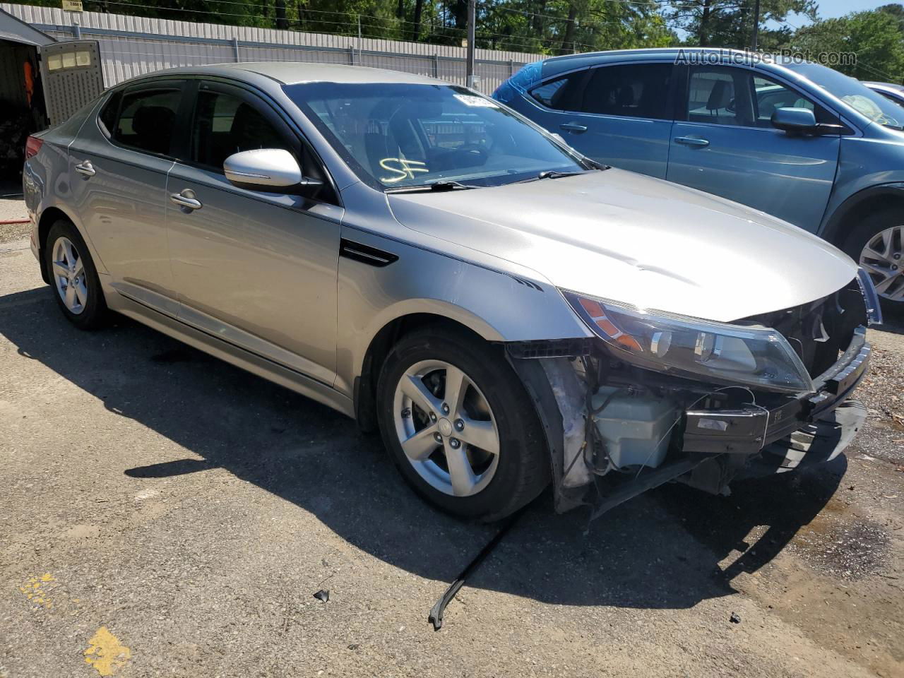 2014 Kia Optima Lx Silver vin: KNAGM4A77E5458728