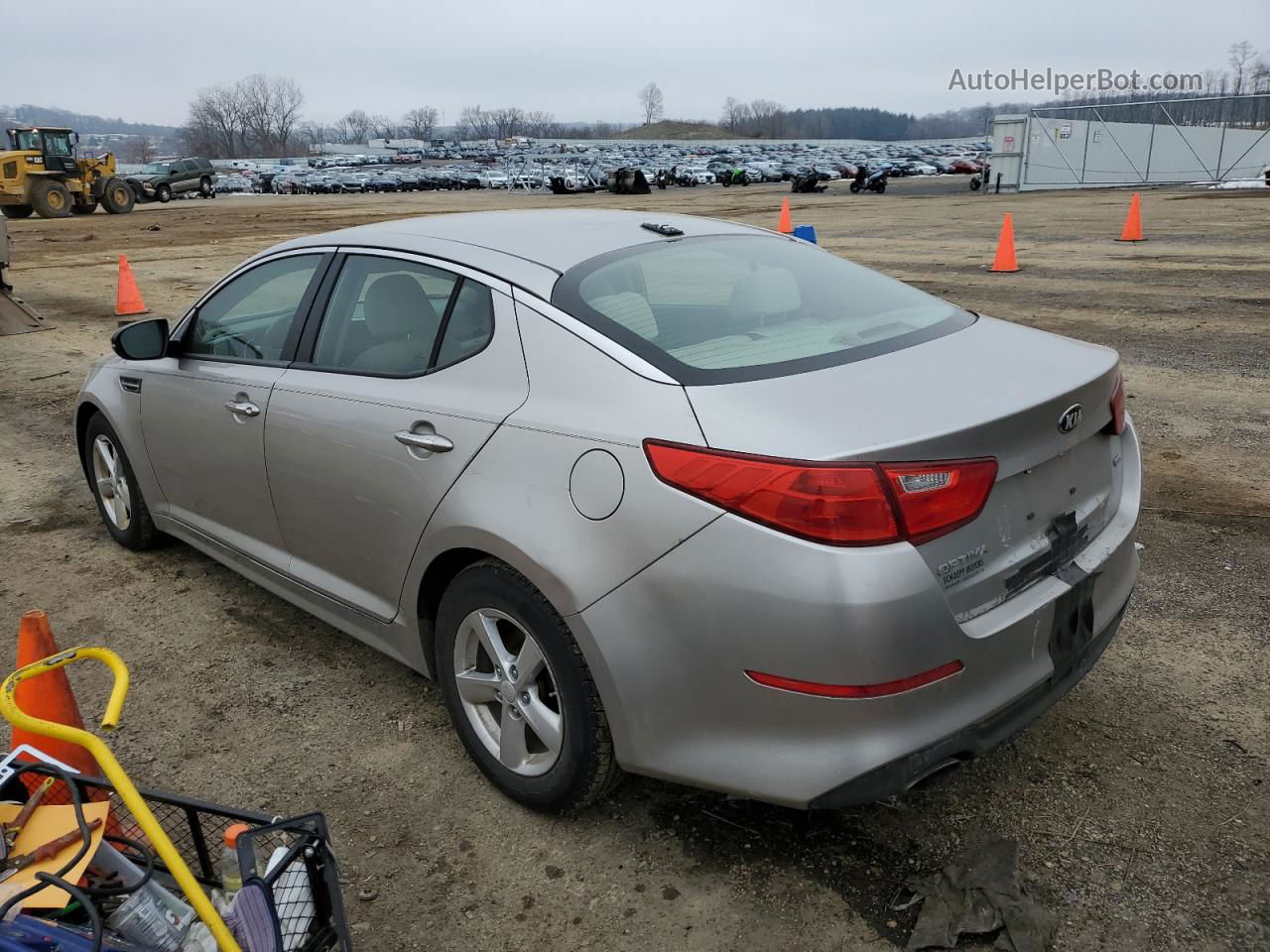 2014 Kia Optima Lx Silver vin: KNAGM4A77E5471303