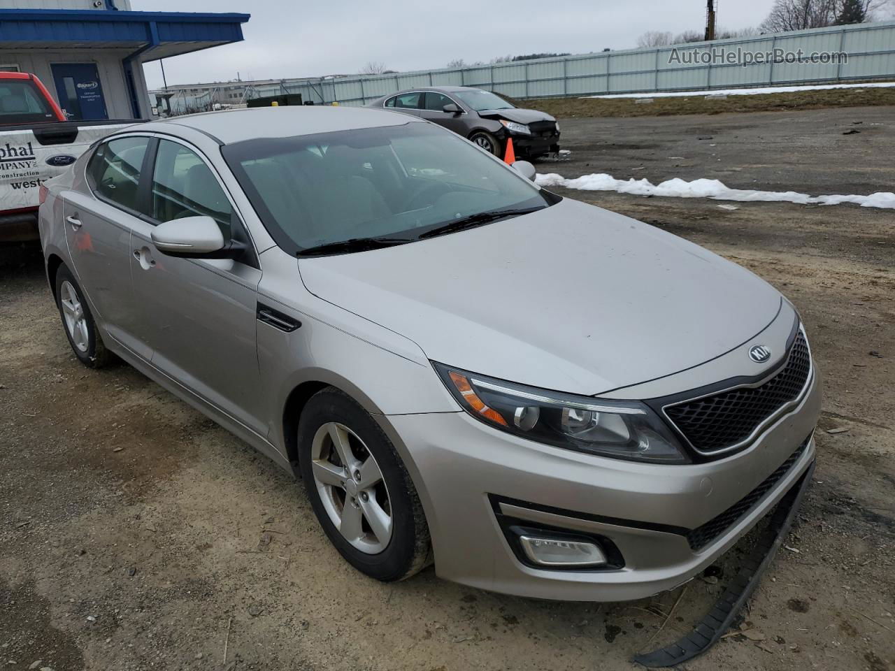 2014 Kia Optima Lx Silver vin: KNAGM4A77E5471303